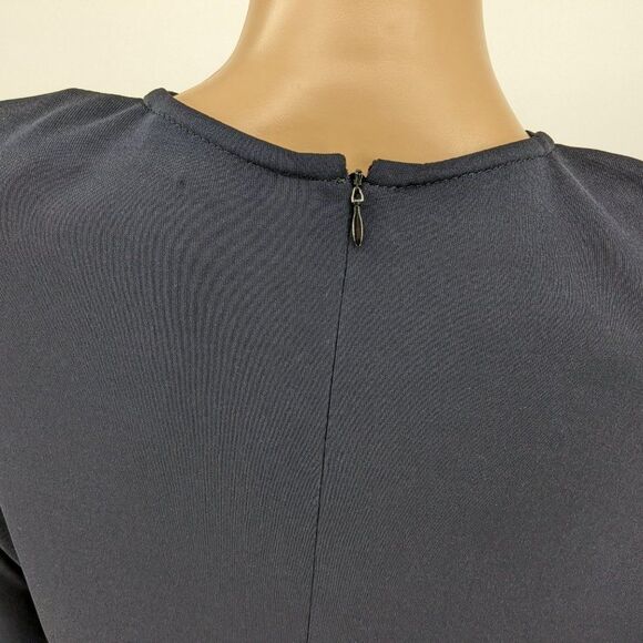 Vintage Yeohlee New York Tunic Blouse Navy Blue Shoulder Pads Size Large - Picture 11 of 14